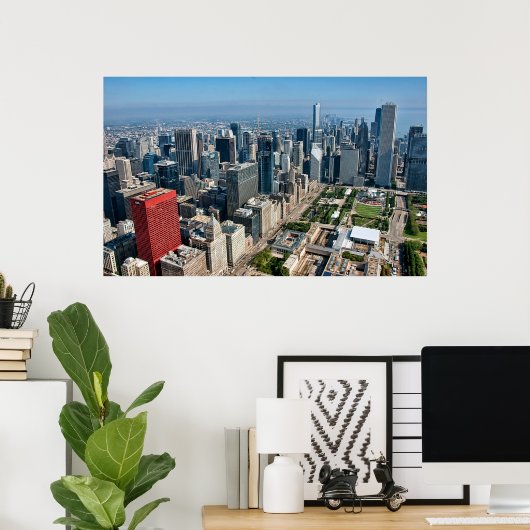 Poster Chicago Skyline (Bureau à domicile)