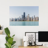 Poster Chicago Skyline Avec Le Lac Michigan (Bureau à domicile)