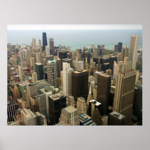 Poster Chicago Skyline de Sears maintenant Willis Tower
