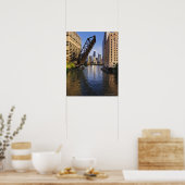 Poster Chicago Skyline depuis le pont Kinzie St (Cuisine)