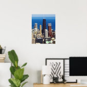 Poster Chicago Skyline et points de repère (Bureau à domicile)