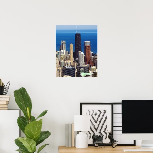 Poster Chicago Skyline et points de repère (Bureau à domicile)