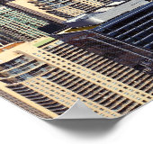 Poster Chicago Skyline et points de repère (Coin)