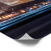 Poster - Chicago Skyline Illinois avec ciel noctur (Coin)