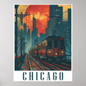 Poster Chicago vintage (Devant)