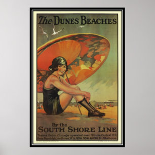 Poster Chicago vintage, Etats-Unis -