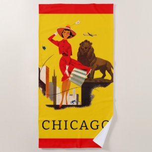 Poster Chicago Windy City Strandlaken