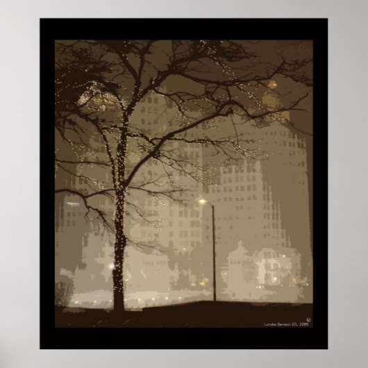 Poster Chicago Winter Wonderland (Devant)