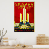 Poster Chicago world's fair a century of progress expo (Cuisine)