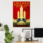 Poster Chicago world's fair a century of progress expo (Bureau à domicile)