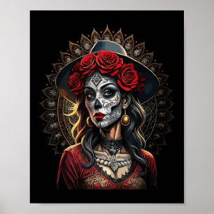 Poster Chicano Chicana La Raza Barrio Tatouage Art Décès