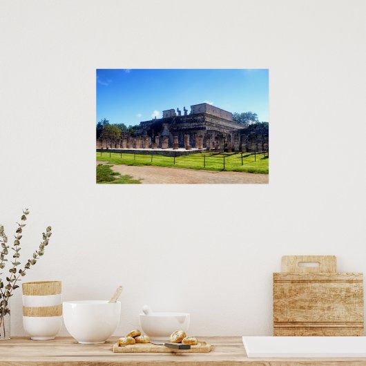 Poster Chichen Itza. Guerriers de temples (Cuisine)