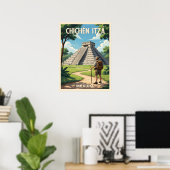 Poster Chichén Itzá Mexique – Temple de Kukulcán (Bureau à domicile)