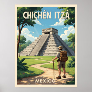 Poster Chichén Itzá Mexique – Temple de Kukulcán