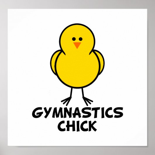 Poster Chick de gymnastique (Devant)