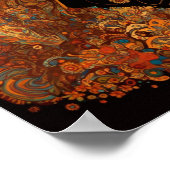 Poster Chick Hippie Boho Motif Orné (Coin)