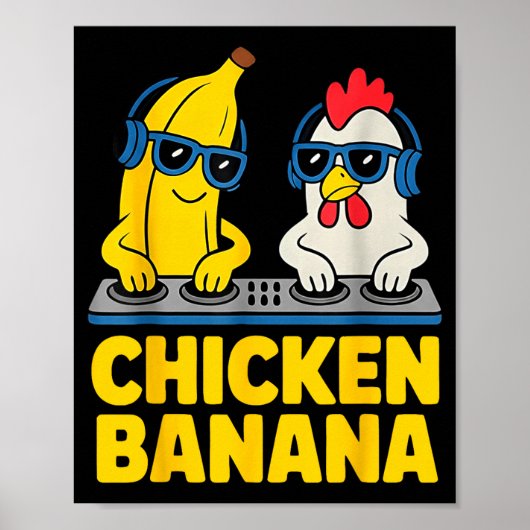 Poster Chicken Banana Dj (Devant)