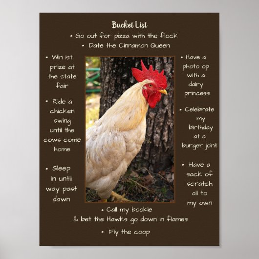 Poster-Chicken Bucket List Poster (Voorkant)
