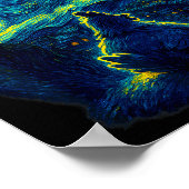 Poster Chicken Starry Funny Night Van Gogh Farm Lover Gir (Coin)