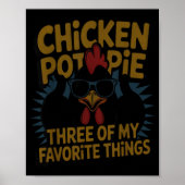 Poster Chicken T E Farm Humor Funny Chicken Laugh Moment  (Devant)