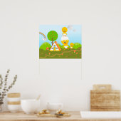 Poster Chicks and orange tree (Cuisine)