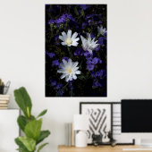 Poster Chicory et fleurs sauvages de Phacélie (Bureau à domicile)