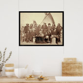 Poster Chiefs indiens avec New York World Pennant SD 1891 (Cuisine)