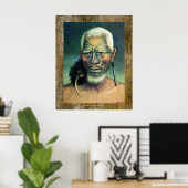 Poster Chieftain Maori NZ Tukukino par Gottfried Lindauer (Bureau à domicile)
