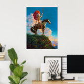 Poster Chieftess Femme Amérindienne Chef (Bureau à domicile)