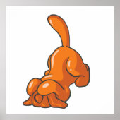 Poster Chien à col orange (Devant)