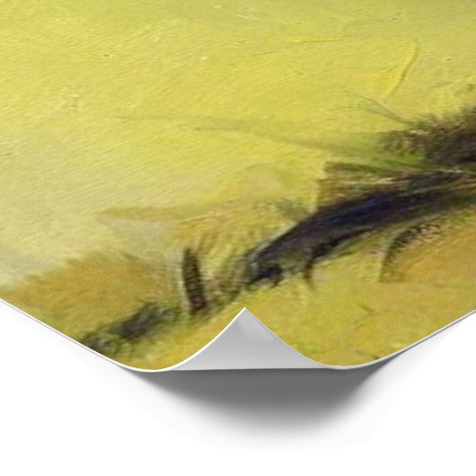 Poster Chien à fourrure noire (Coin)