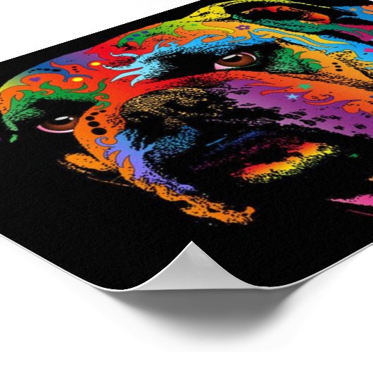 Poster Chien Abstrait (Coin)