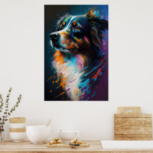 Poster Chien Abstrait 4
