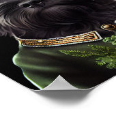 Poster Chien Affenpinscher en Robe de la Saint Patrick (Coin)