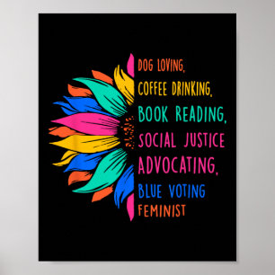 Poster Chien Aimant Café Boire Livre Lecture Social Jus