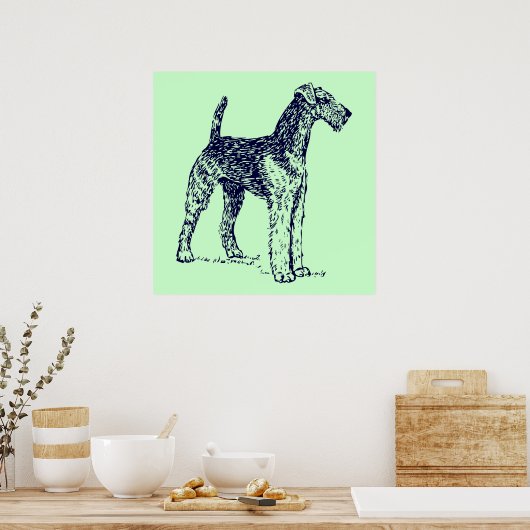 Poster Chien Airedale (Cuisine)