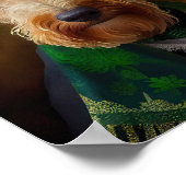 Poster chien airedale à la St. Patrick's Day (Coin)