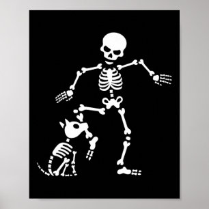 Poster Chien amusant comme os Costume Halloween
