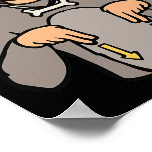 Poster Chien Animal ASL Geste Mains Sourde Perte d'auditi (Coin)