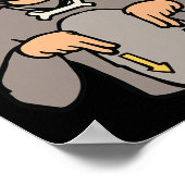 Poster Chien Animal Langue des Signes ASL geste Sourds Pe (Coin)