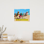 Poster Chien Anniversaire Conga Line (Cuisine)
