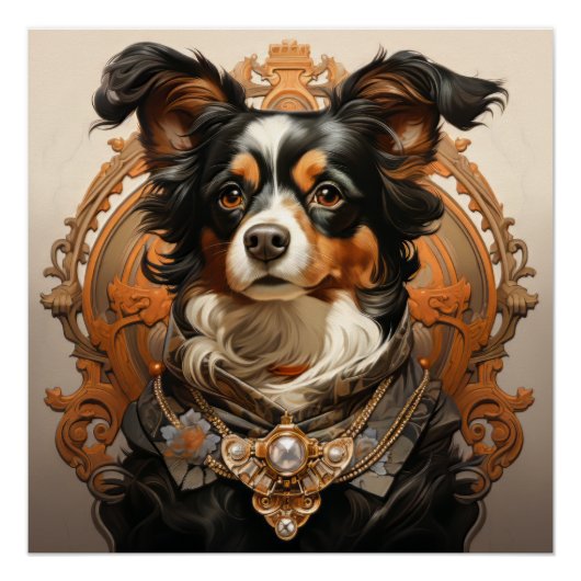 Poster Chien Art nouveau (Devant)