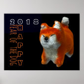 Poster Chien Art numérique Shiba Puppy 3D Année 2018 P 24 (Devant)
