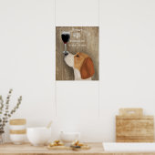 Poster Chien Au Vin Beagle (Cuisine)