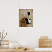 Poster Chien Au Vin Boxer (Cuisine)