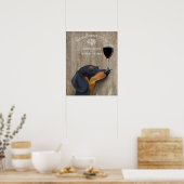 Poster Chien Au Vin Dachshund (Cuisine)