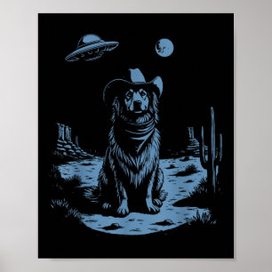 Poster Chien Australian Shepherd'Aussie Vintage Ufo Weste