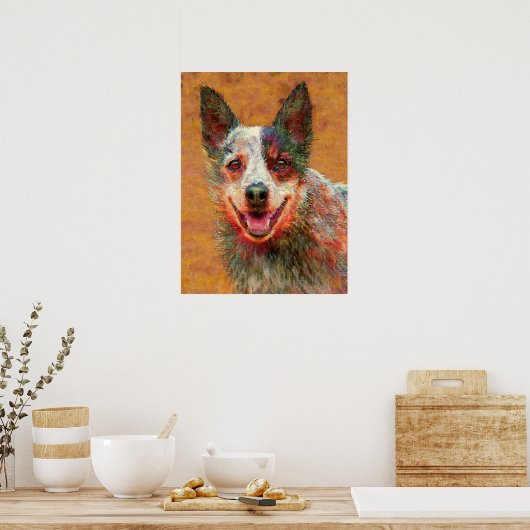 Poster chien australien (Cuisine)
