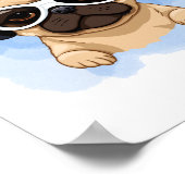 Poster Chien avec casque 2 (Coin)