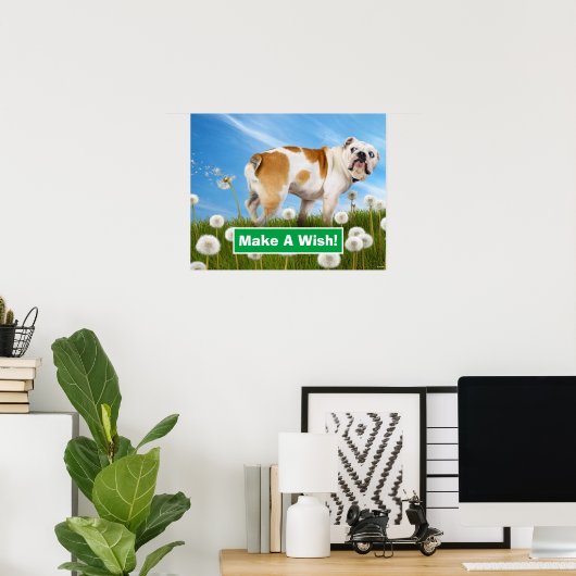 Poster Chien avec Dandelion (Bureau à domicile)